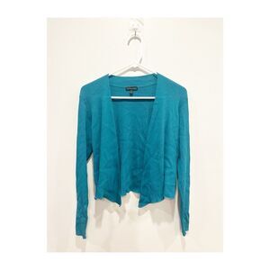 Universal standard ribbed cardigan sweater blue